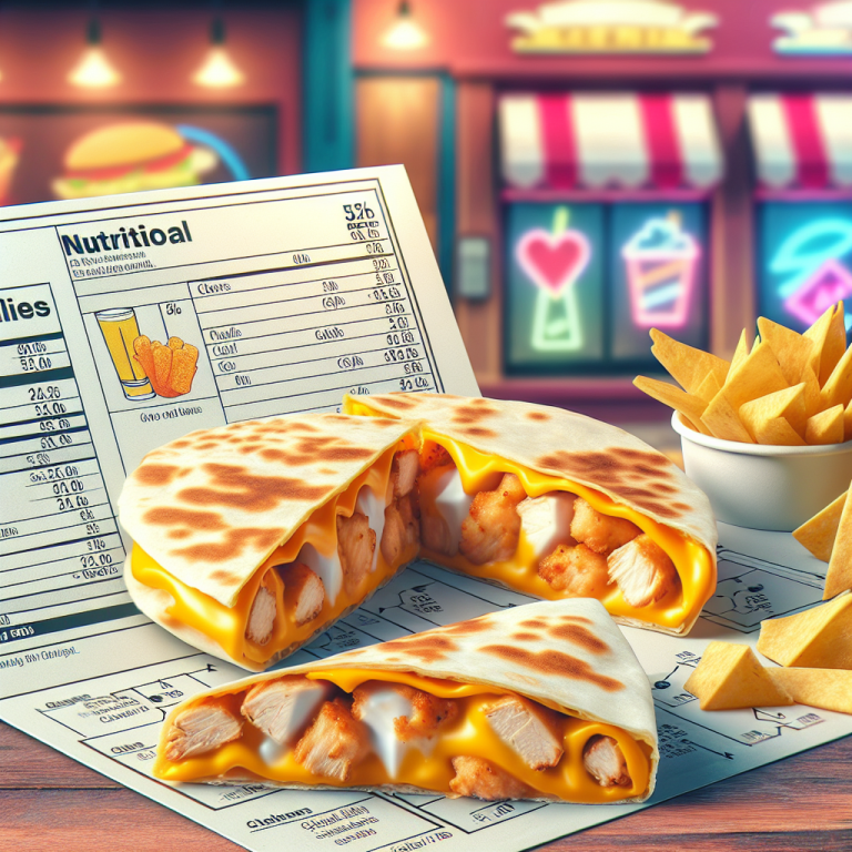 Unpacking the Calories: How Many Are in Taco Bell’s Chicken Quesadilla?